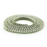 Popular Men's Hip-hop Double Row Diamond Alloy Chain Full Length Necklace Sold By European And American Fashion Accessories Manu
