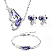 Butterfly Jewelry Sets Necklace Earring Bracelet - DRE's Electronics and Fine Jewelry