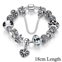 Jewelry Silver Charms Bracelet & Bangles With Queen Crown Beads Bracelet for Women - DRE's Electronics and Fine Jewelry