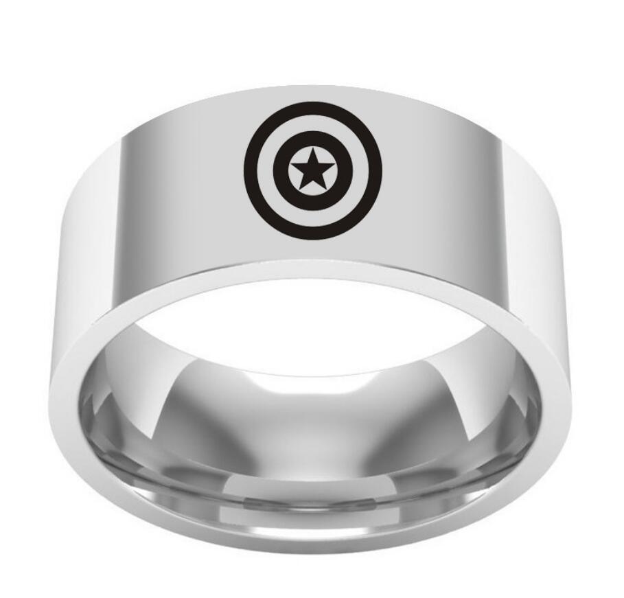 Film around the US captain titanium steel ring ring stainless steel tail ring