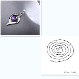 S925 Sterling Silver Necklace Pendant inlaid love Korean soft accessories wholesale Zircon Pendant