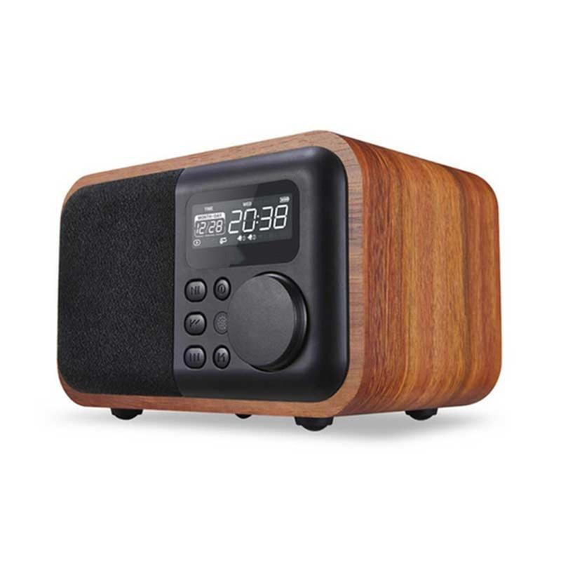 Wireless Wooden Portable Bluetooth Speaker Subwoofer with FM Radio Alarm Clock Caixa De Som Remote Control Altavoces Speaker - DRE's Electronics and Fine Jewelry