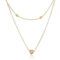 Necklace for Women Heart shape Double Chain Gold Sliver Jewelry Necklaces Ladies Gift Valentine Day Present - DRE's Electronics and Fine Jewelry