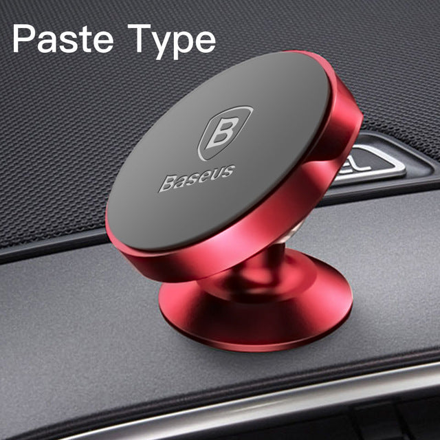 Baseus Magnetic Car Holder For Phone Universal Mobile Cell Stand Air Vent Mount GPS - Red Paste Type - Accessories