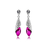 Austrian element Crystal Necklace Earrings Jewelry Sets - Rose earring