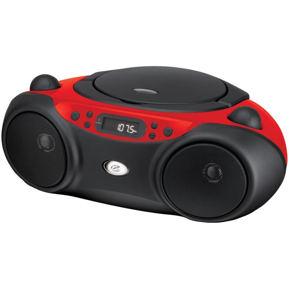 GPX(R) BC232R Sporty CD & Radio Boom Box (Red)