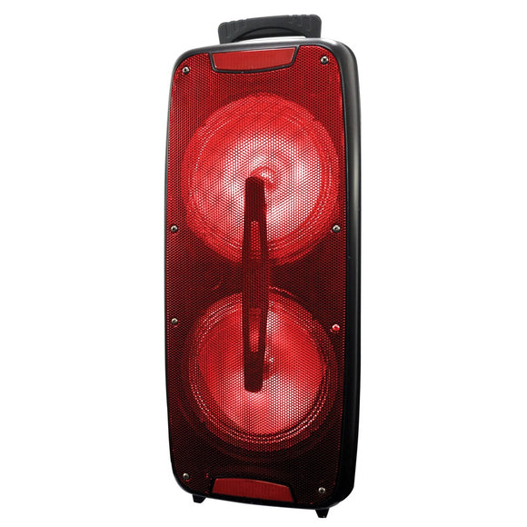 Supersonic IQ-3208DJTWS- Red Dual 8-Inch Bluetooth Speaker with True Wireless Technology (Red) - Electronics & computer||Speakers||Portable 