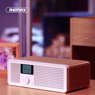 REMAX Retro Wood Dual Loudspeakers Wireless Bluetooth Speaker Support AUX Radio Fm For Xiaomi Iphone Samsung Smartphones Tablets