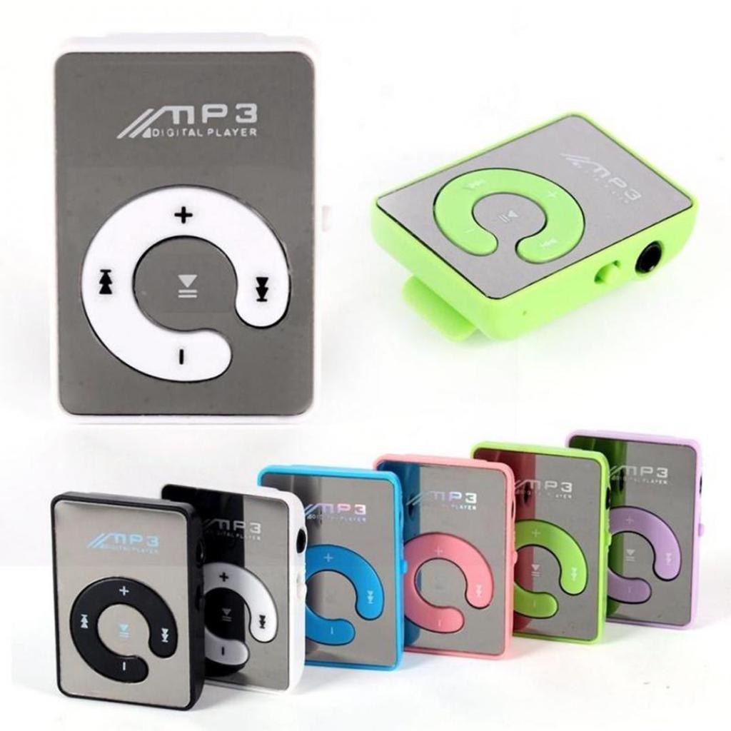 Mini MP3 Player Mirror Clip USB Digital Support  8GB SD TF Card Without Charger