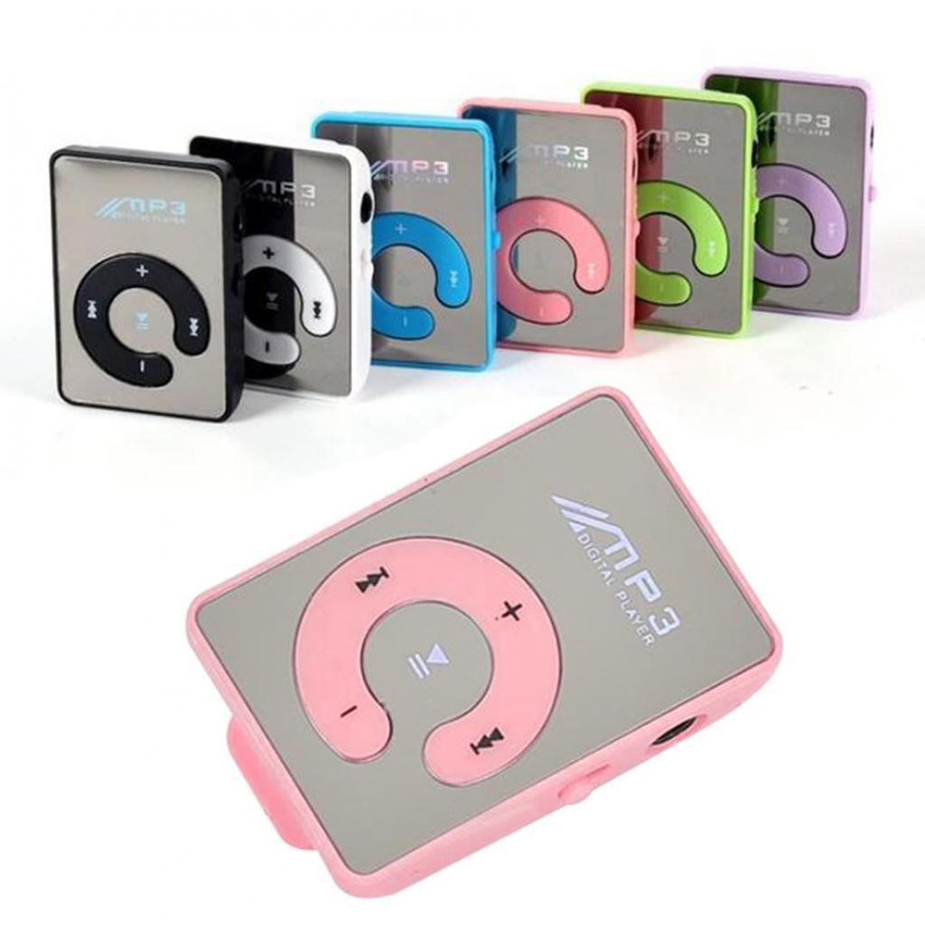 Mini MP3 Player Mirror Clip USB Digital Support  8GB SD TF Card Without Charger