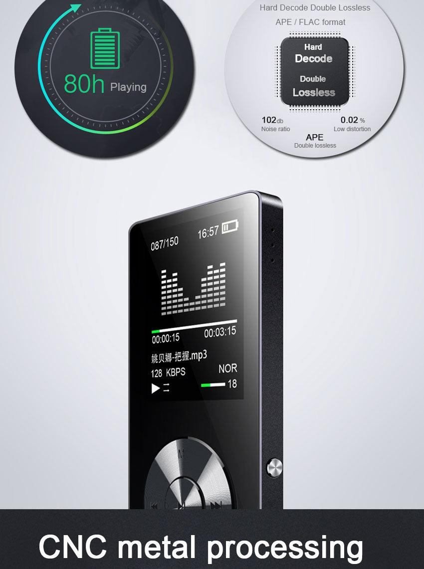 MP3 player lossless HiFi MP3 Music player with High Quality Sound out Speaker E-book FM radio Clock - DRE's Electronics and Fine Jewelry