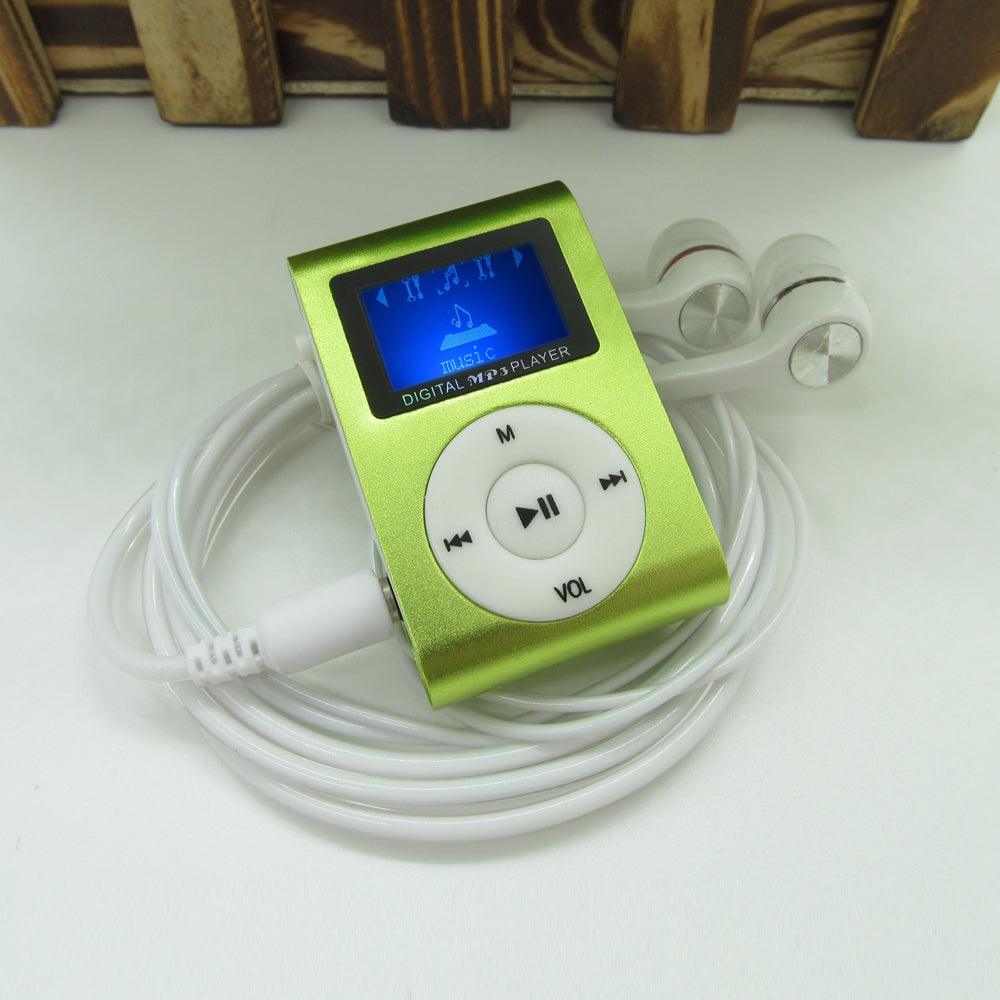 Sport MP3 Player with LCD Screen Metal Mini Clip MP3 Music Player Earphones USB Cable with Micro TF/SD Card Slot - DRE's Electronics and Fine Jewelry