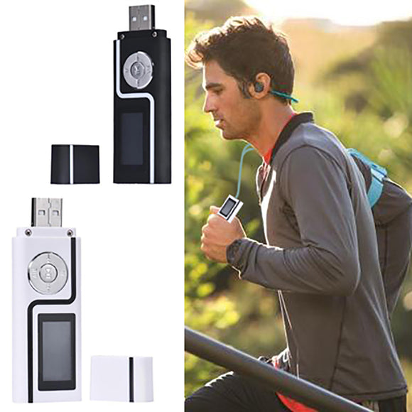 MP3 Music Media Player Portable USB Stick Shape LCD Screen Dual Audio Ports Gift