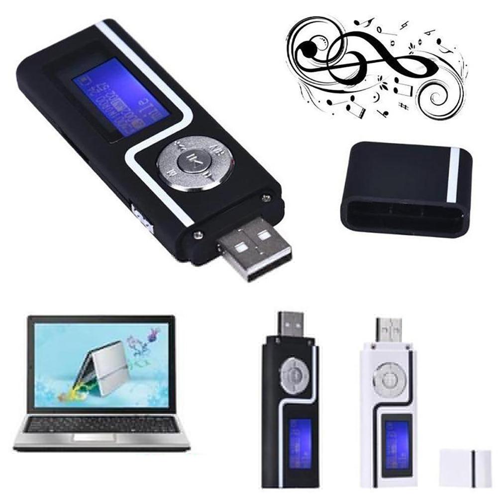 MP3 Music Media Player Portable USB Stick Shape LCD Screen Dual Audio Ports Gift - DRE's Electronics and Fine Jewelry