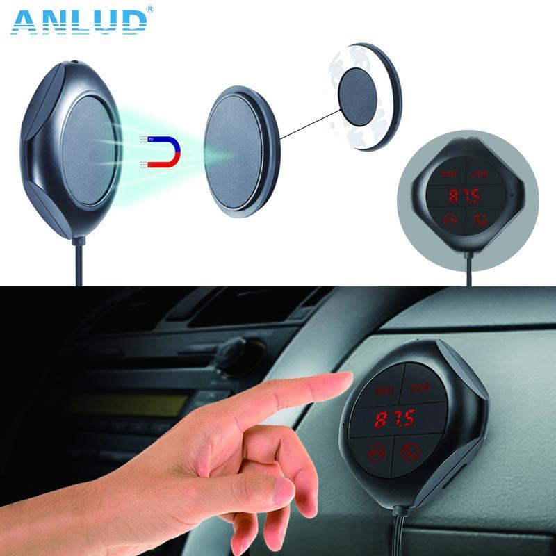 ANLUD Car MP3 Player Bluetooth FM Transmitter Car Kit HandsFree Magnetic Base With Dual USB Car Charger FM Modulator - DRE's Electronics and Fine Jewelry