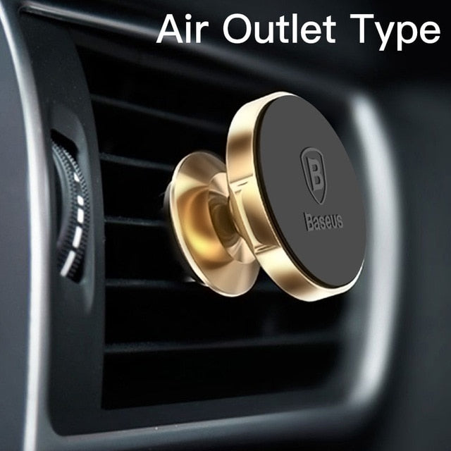 Baseus Magnetic Car Holder For Phone Universal Mobile Cell Stand Air Vent Mount GPS - Gold - Accessories