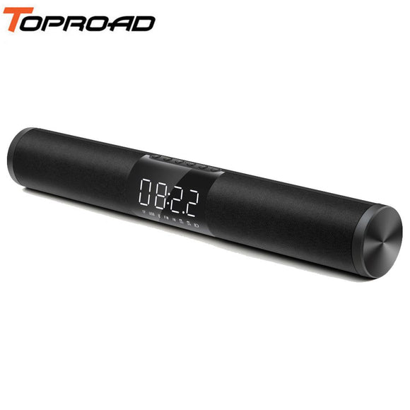 TOPROAD Home TV Bluetooth Soundbar Speaker Portable Wireless Subwoofer 3D Surround Support FM Radio Alarm Clock TF USB - DRE's Electronics and Fine Jewelry: Online Shopping Mall
