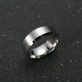 Ring Men Titanium Black - 6 / Silver - Rings