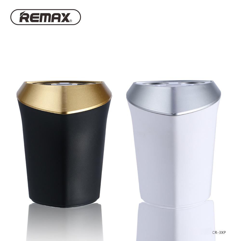 Remax Smart Car Cup 3 USB Car Charger Cigarette Lighter Voltage Display Cigarette Lighter Plug Socket Splitter