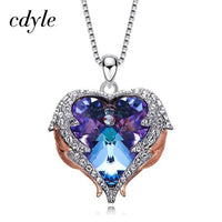 Cdyle Angel Wings Necklace Crystals from Swarovski Necklaces Fashion Jewelry For Women Heart Of Angel Mother's Day Gifts - DRE's Electronics and Fine Jewelry