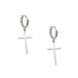 Flyleaf 925 Sterling Silver Cross Dangle Earrings For Women New Trend Lady Fashion Jewelry Pendientes Mujer Moda