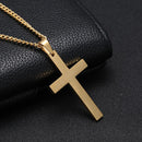 Titanium Steel Simple Single Cross Necklace Pendant - DRE's Electronics and Fine Jewelry