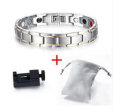 Vnox Trendy Magnet Bracelet Bangle for Women Men - Silver - Bracelets