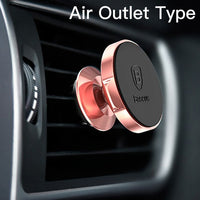 Baseus Magnetic Car Holder For Phone Universal Mobile Cell Stand Air Vent Mount GPS - Rose Gold - Accessories