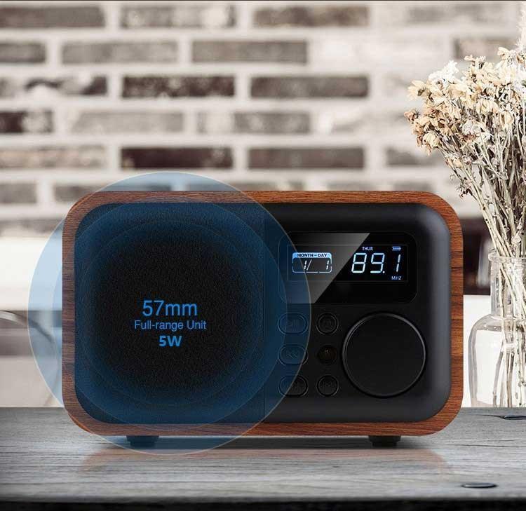 Wireless Wooden Portable Bluetooth Speaker Subwoofer with FM Radio Alarm Clock Caixa De Som Remote Control Altavoces Speaker - DRE's Electronics and Fine Jewelry