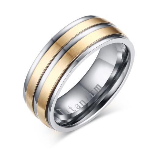 Vnox 8mm Men Ring Titanium Carbide Men's Jewelry - DRE's Electronics and Fine Jewelry