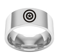 Film around the US captain titanium steel ring ring stainless steel tail ring - DRE's Electronics and Fine Jewelry