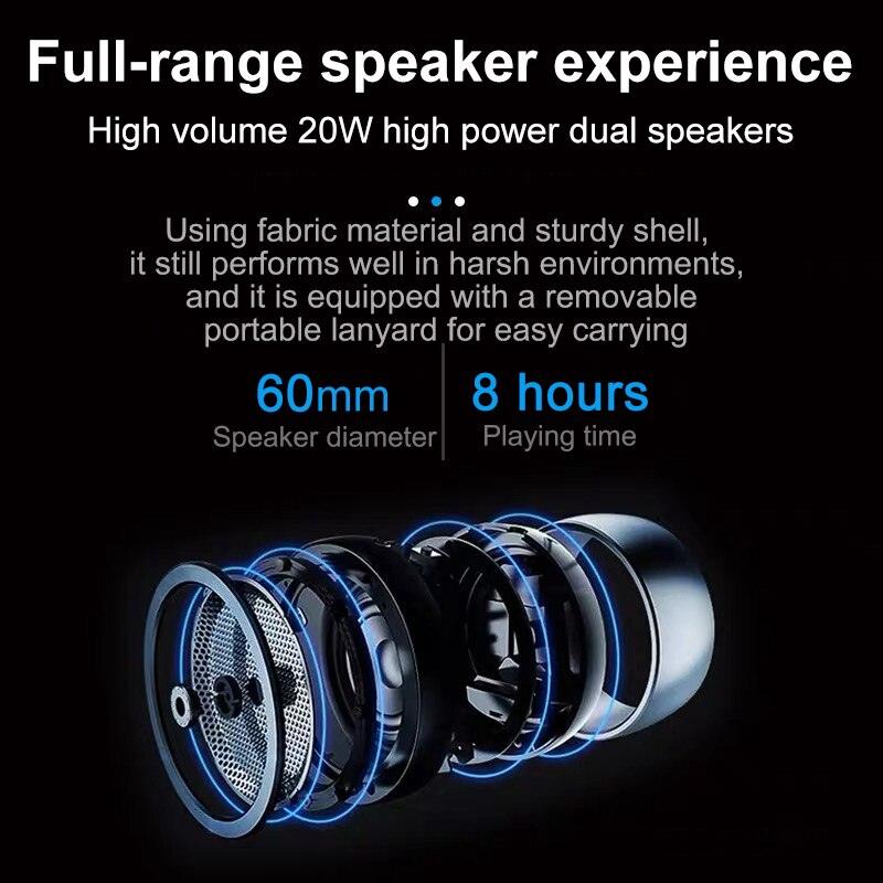 Support FM Bluetooth Speaker Portable Wireless Speakers Subwoofer Outdoor Waterproof Loudspeaker Stereo Surround TF Radio - DRE's Electronics and Fine Jewelry