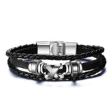 Infinity Men Bracelet Genuine Leather Black Hand Chain Friendship Brazelt Women Fashion 2018 Pulseira Masculina Dropshipping - Bracelets