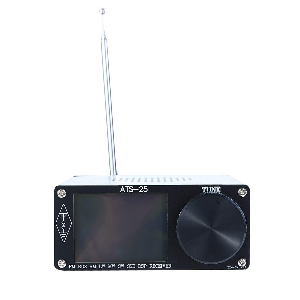 ATS-25 Si4732 All-Band Radio Receiver FM LW(MW SW) SSB  +2.4 Inch Touch LCD +Whip Antenna +Battery + USB Cable + Speaker