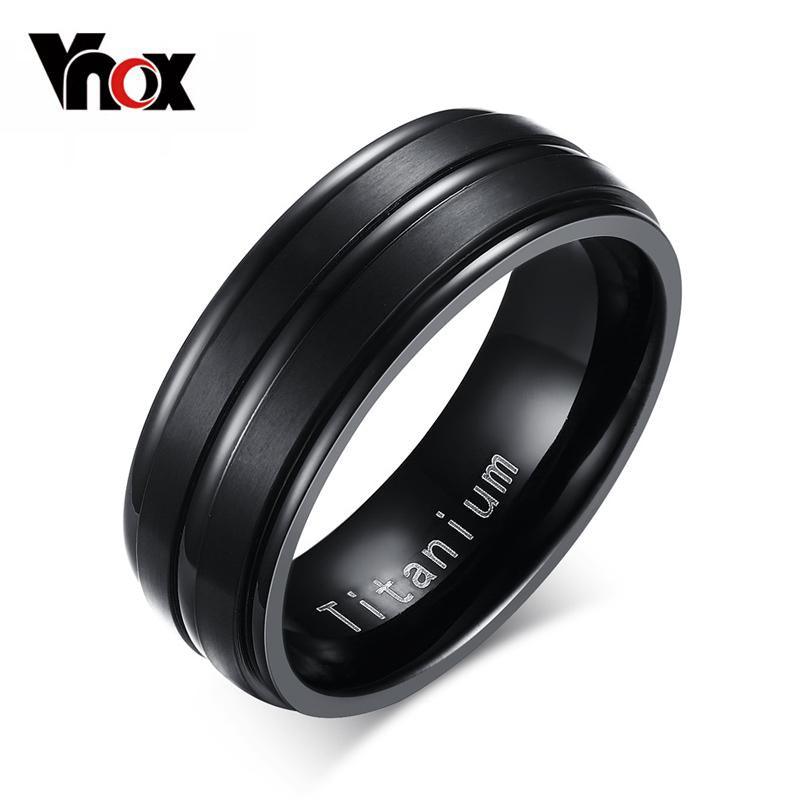 Vnox 8mm Men Ring Titanium Carbide Men's Jewelry - DRE's Electronics and Fine Jewelry