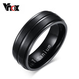 Vnox 8mm Men Ring Titanium Carbide Men’s Jewelry - TR012B-size 7 - Rings