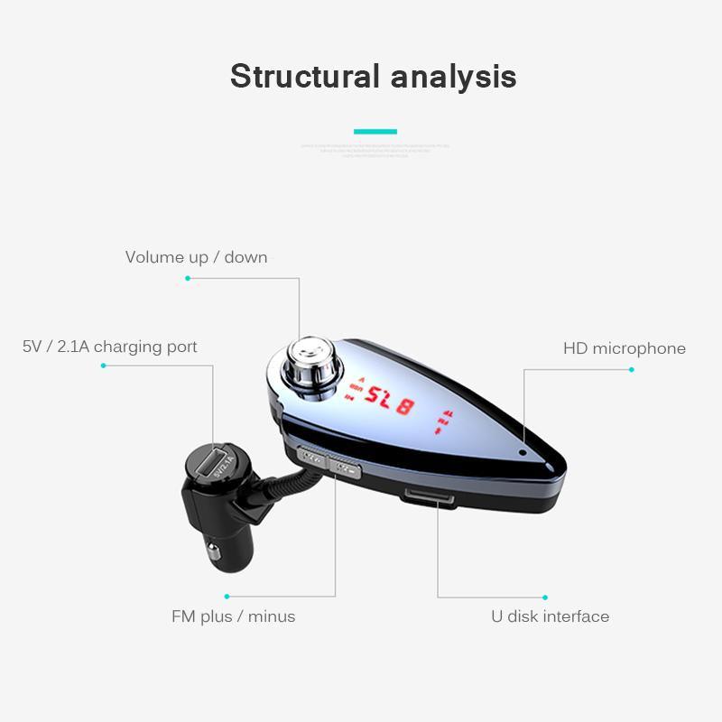 ANLUD Bluetooth Wireless Car Mp3 Player Handsfree Car Kit FM Transmitter Radio - DRE's Electronics and Fine Jewelry