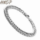 HNSP Punk 10MM Cuba Chain Bracelet For Men Male Stainless Steel Bracelets Gift wholesale - DRE's Electronics and Fine Jewelry