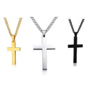 Titanium Steel Simple Single Cross Necklace Pendant - DRE's Electronics and Fine Jewelry