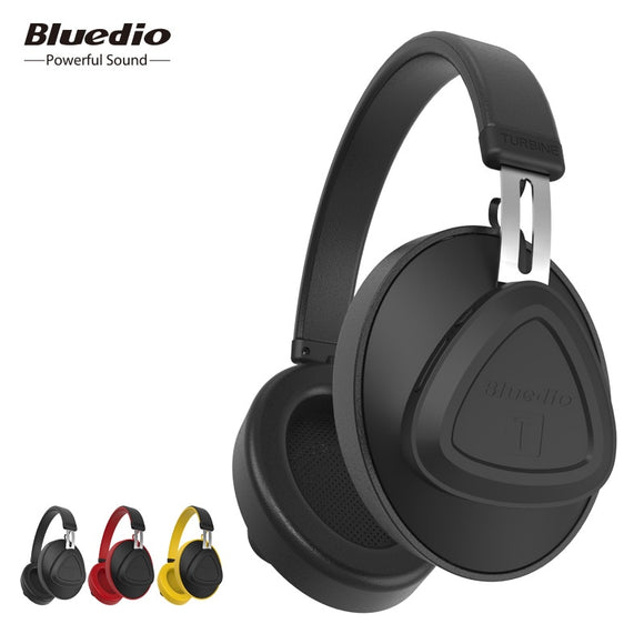 Bluedio Headphones TM wireless bluetooth headphone with microphone monitor studio headset for music and phones voice control - Black / China