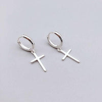 Flyleaf 925 Sterling Silver Cross Dangle Earrings For Women New Trend Lady Fashion Jewelry Pendientes Mujer Moda - DRE's Electronics and Fine Jewelry