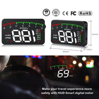 3.5 A900 HUD Head-Up Display Car-styling Hud Display Overspeed Warning Windshield Projector Alarm System Universal Auto - DRE's Electronics and Fine Jewelry