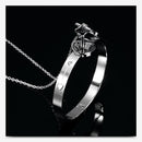 Couple Lovers Jewelry Love Heart Lock Bracelet Stainless Steel Bracelets Bangles Key Pendant Necklace Jewelry - DRE's Electronics and Fine Jewelry