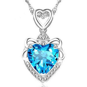 925 sterling silver jewelry - A-Blue - Sterling Silver Necklaces