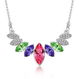 Austrian element Crystal Necklace Earrings Jewelry Sets - Colorful necklace