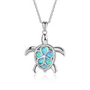 Silver Filled Blue Sea Turtle Pendant Necklace for Women - DRE's Electronics and Fine Jewelry