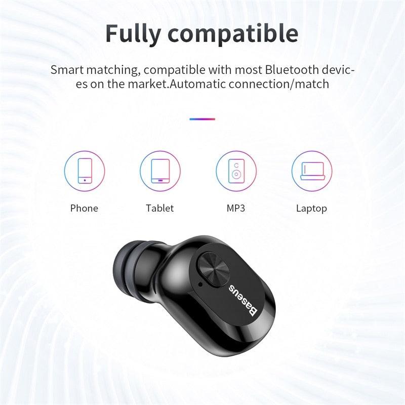 Baseus W01 TWS Bluetooth Earphone Wireless Headphone Bluetooth 5.0 Stereo Bass Wireless earphones With HD Microphone For Phone