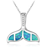 Silver Filled Blue Sea Turtle Pendant Necklace for Women - A043 / 50cm - Sets