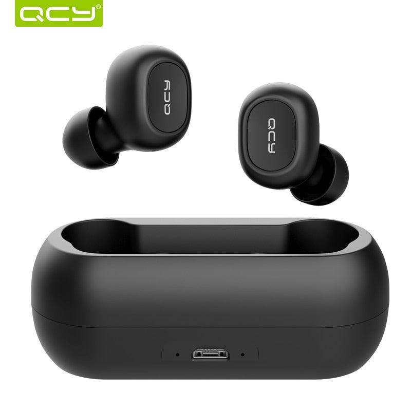 QCY qs1 TWS 5.0 Bluetooth headphone 3D stereo wireless earphone with dual microphone - DRE's Electronics and Fine Jewelry