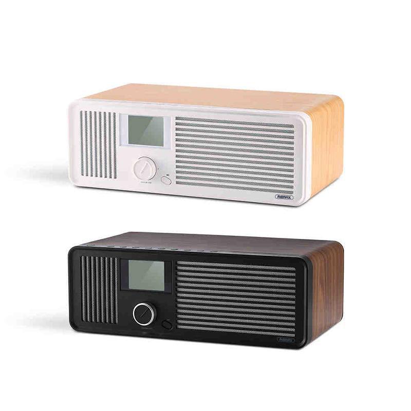 REMAX Retro Wood Dual Loudspeakers Wireless Bluetooth Speaker Support AUX Radio Fm For Xiaomi Iphone Samsung Smartphones Tablets - DRE's Electronics and Fine Jewelry